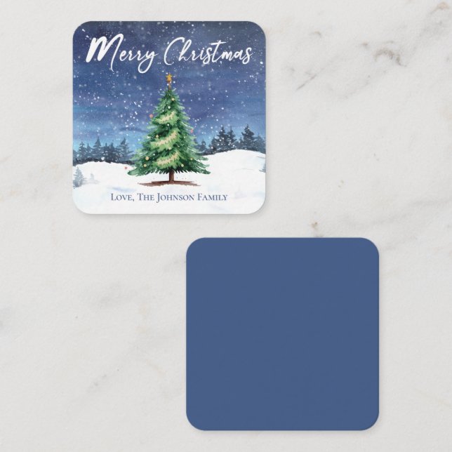 Tarjeta de envoltura de regalo navideño para navid (Anverso / Reverso)