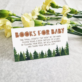 Tarjeta de envoltura de solicitud de libro de Wood