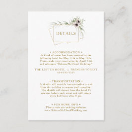 Tarjeta de envoltura Eucalyptus Gold Geométrica De