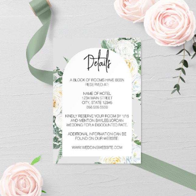 Tarjeta de envoltura floral blanca Bloom (Subido por el creador)