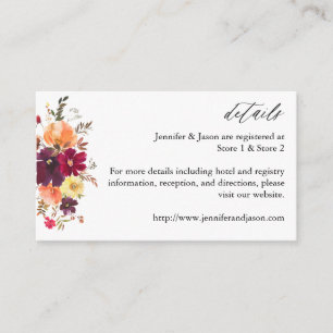 Tarjeta de envoltura floral de calabaza blanca