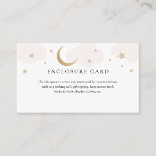 Tarjeta de envoltura Gold Moon and Pink Clouds