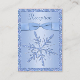 Tarjeta de envoltura Ice Blue Snowflake