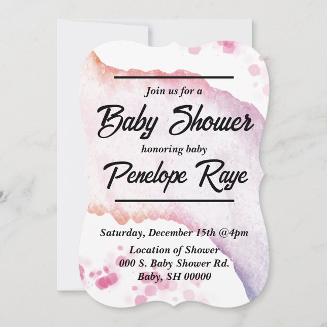 Tarjeta de envoltura Ombre Watercolor (Anverso)