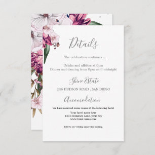 Tarjeta de envoltura para detalles florales de dis