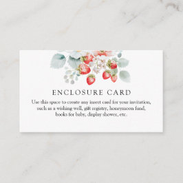 Tarjeta de envoltura para ducha de fresa