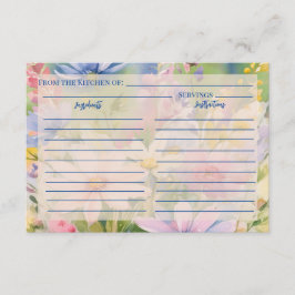 Tarjeta de envoltura para flores silvestres acuáti