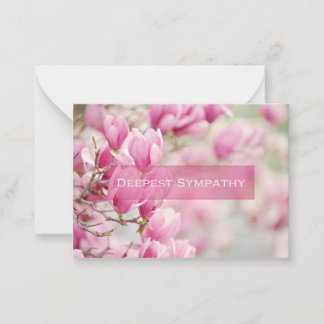 Tarjeta de envoltura para la simpatía de Magnolia