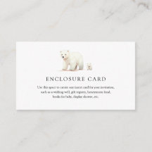 Tarjeta de envoltura Polar Bear Mom y Cub