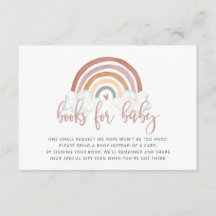 Tarjeta de envoltura Rainbow Baby Shower Books par