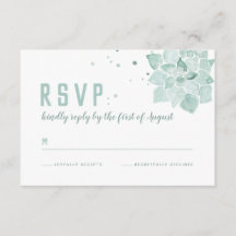 Tarjeta de envoltura RSVP para la boda de color de