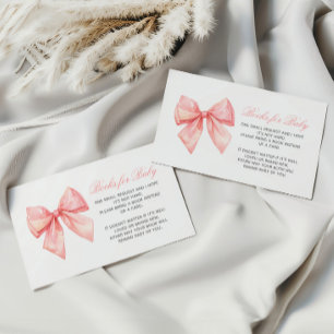 Tarjeta de envoltura Rubor Pink Bow para bebé