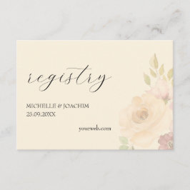 Tarjeta de envoltura Rustic Rosa Watercolor Art