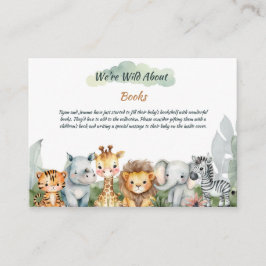 Tarjeta de envoltura Safari Baby Shower