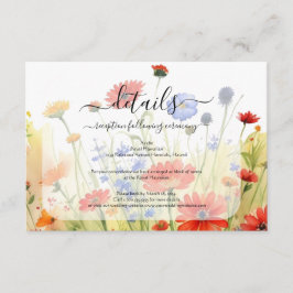 Tarjeta de envoltura Spring Meadow Wildflowers