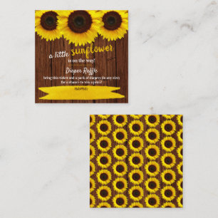 Tarjeta de envoltura Sunflower Baby Shower Diaper 