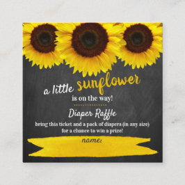 Tarjeta de envoltura Sunflower Baby Shower Diaper 