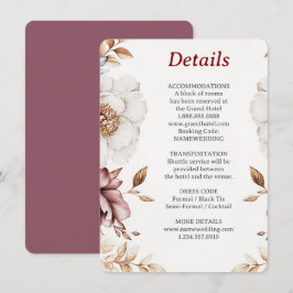 Tarjeta de envoltura Victorian Peony Luxe Details