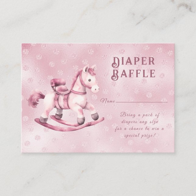 Tarjeta de envolvente Baby Shower para caballo de  (Anverso)