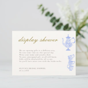 Tarjeta de envolvente Bridal Tea China Display Sho