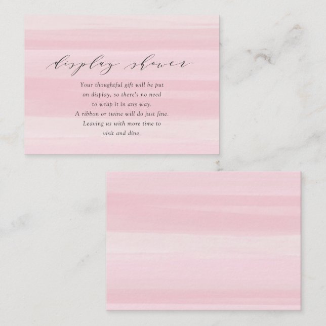 Tarjeta de envolvente de ducha de pantalla rosa (Anverso / Reverso)