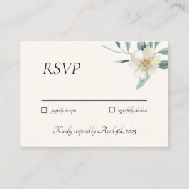 Tarjeta de envolvente floral neutra