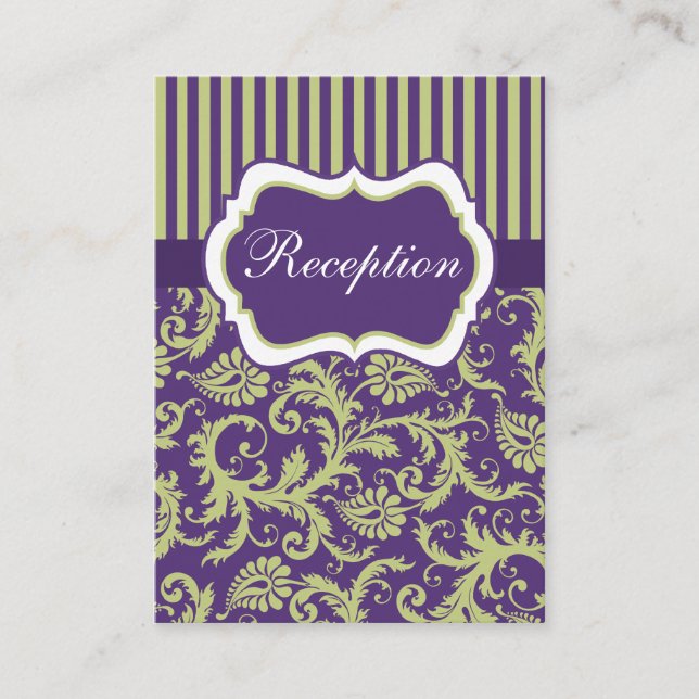 Tarjeta de envolvente Green and Purple Stripes & D (Anverso)