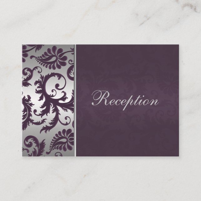 Tarjeta de envolvente Lapple Purple and Silver Gra (Anverso)