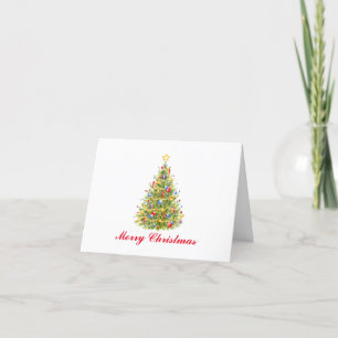 Tarjeta de envolvente para árbol de Navidad y sobr