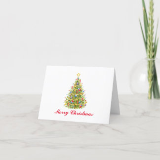 Tarjeta de envolvente para árbol de Navidad y sobr