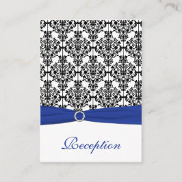 Tarjeta de envolvente para damascos azul, blanco y