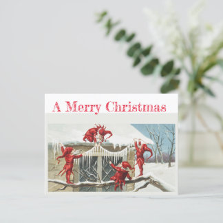 Tarjeta de época con gnomos