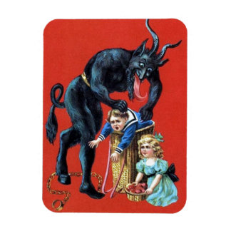 Tarjeta de época Imán de refrigerador Krampus