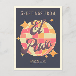 Tarjeta de época retro de Los Estados Unidos de El