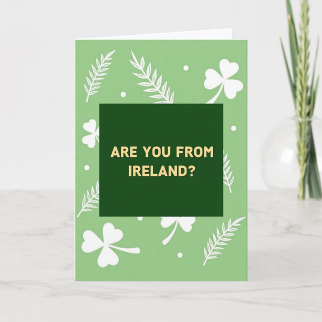 Tarjeta de ¿Eres de Irlanda? (Anverso)