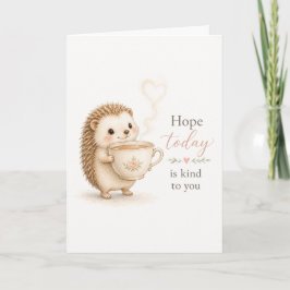 Tarjeta de erizo Espero que hoy sea amable contigo