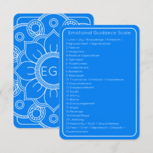 Tarjeta de escala de guía emocional para Abraham H