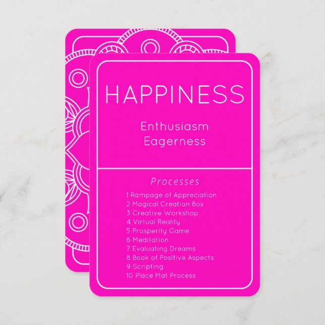 Tarjeta de escala emocional de la felicidad de la  (Anverso / Reverso)