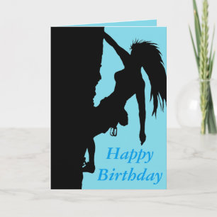 Tarjeta de escalador de cumpleaños feliz