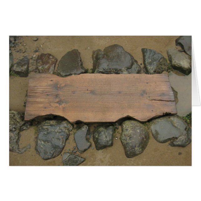 Tarjeta de escalones de piedra en blanco (Anverso (Horizontal))