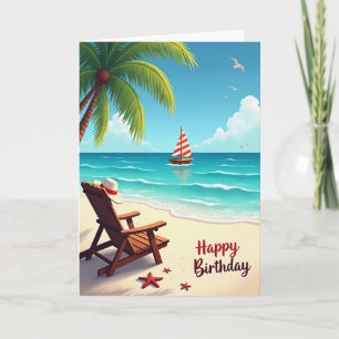 Tarjeta de Escape de Cumpleaños Tropical