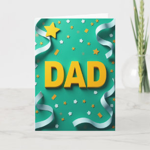 Tarjeta de escena azul cielo de papá soleado