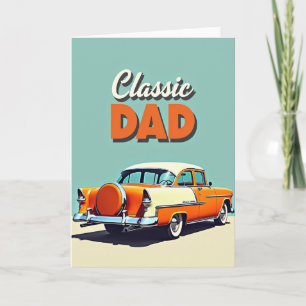 Tarjeta de escena azulada de papá clásico