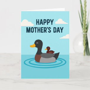 Tarjeta de escena de amor de madres acuáticas