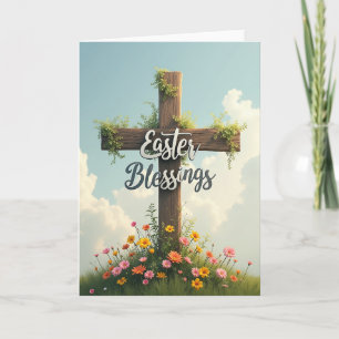 Tarjeta de escena de bendiciones de Pascua