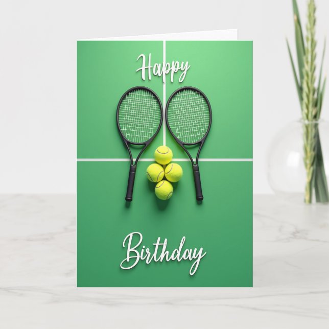 Tarjeta de escena de cumpleaños atlético (Anverso)
