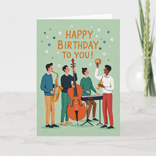 Tarjeta de escena de cumpleaños musical