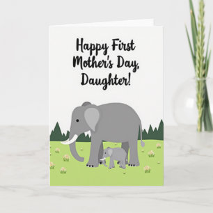 Tarjeta de escena de elefante de lunares