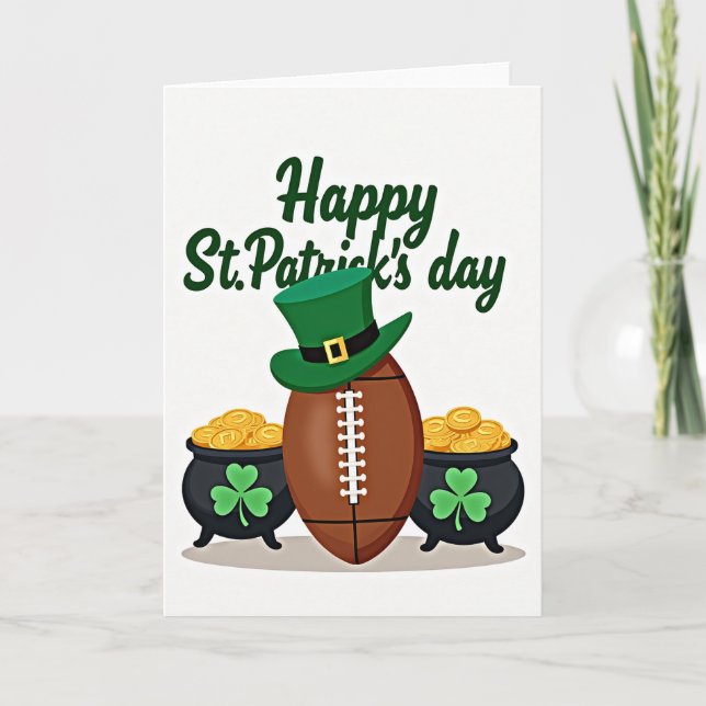 Tarjeta de escena de fútbol Shamrock (Anverso)