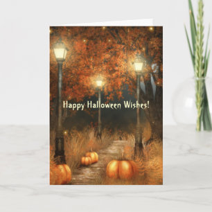 Tarjeta de escena de Halloween